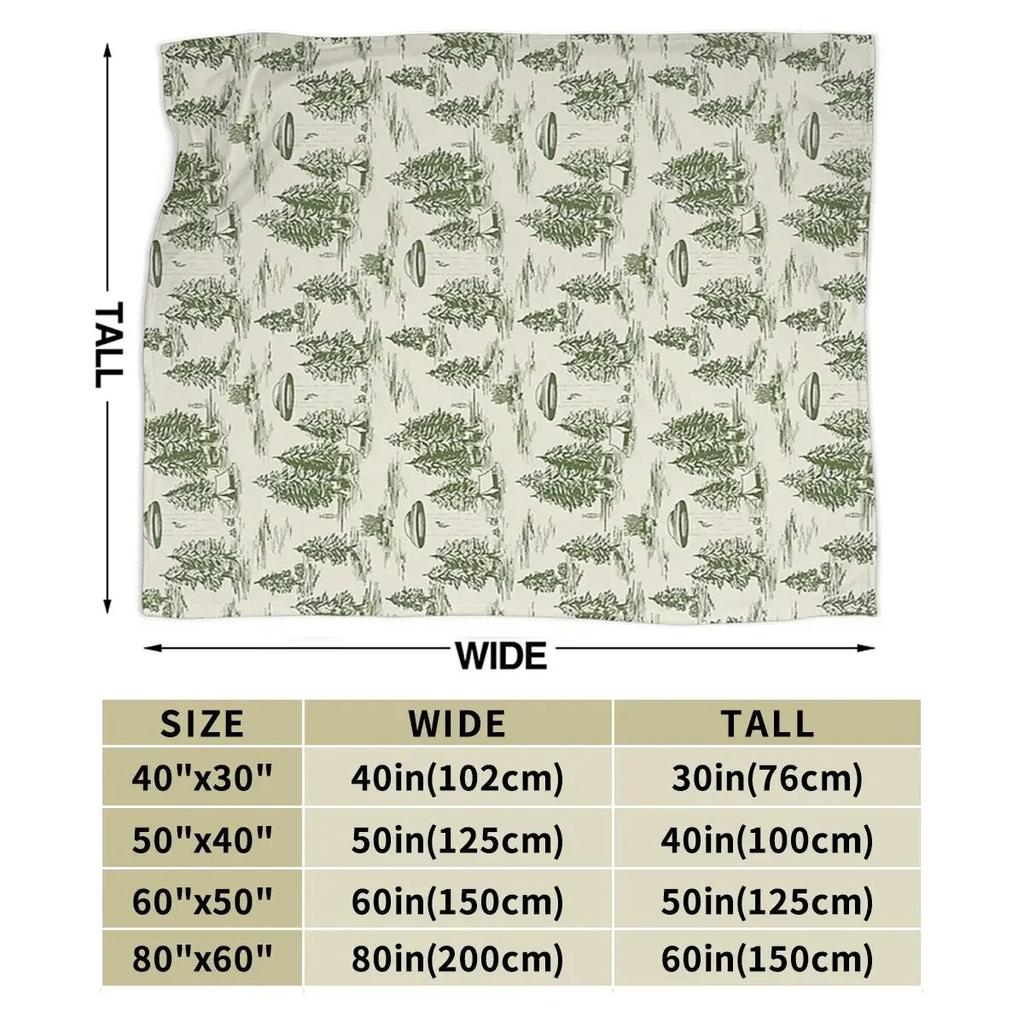 Green Alien Abduction Toile De Jouy Pattern Blankets Soft Warm Flannel Throw Blanket Bedding for Bed Living Room Picnic Home