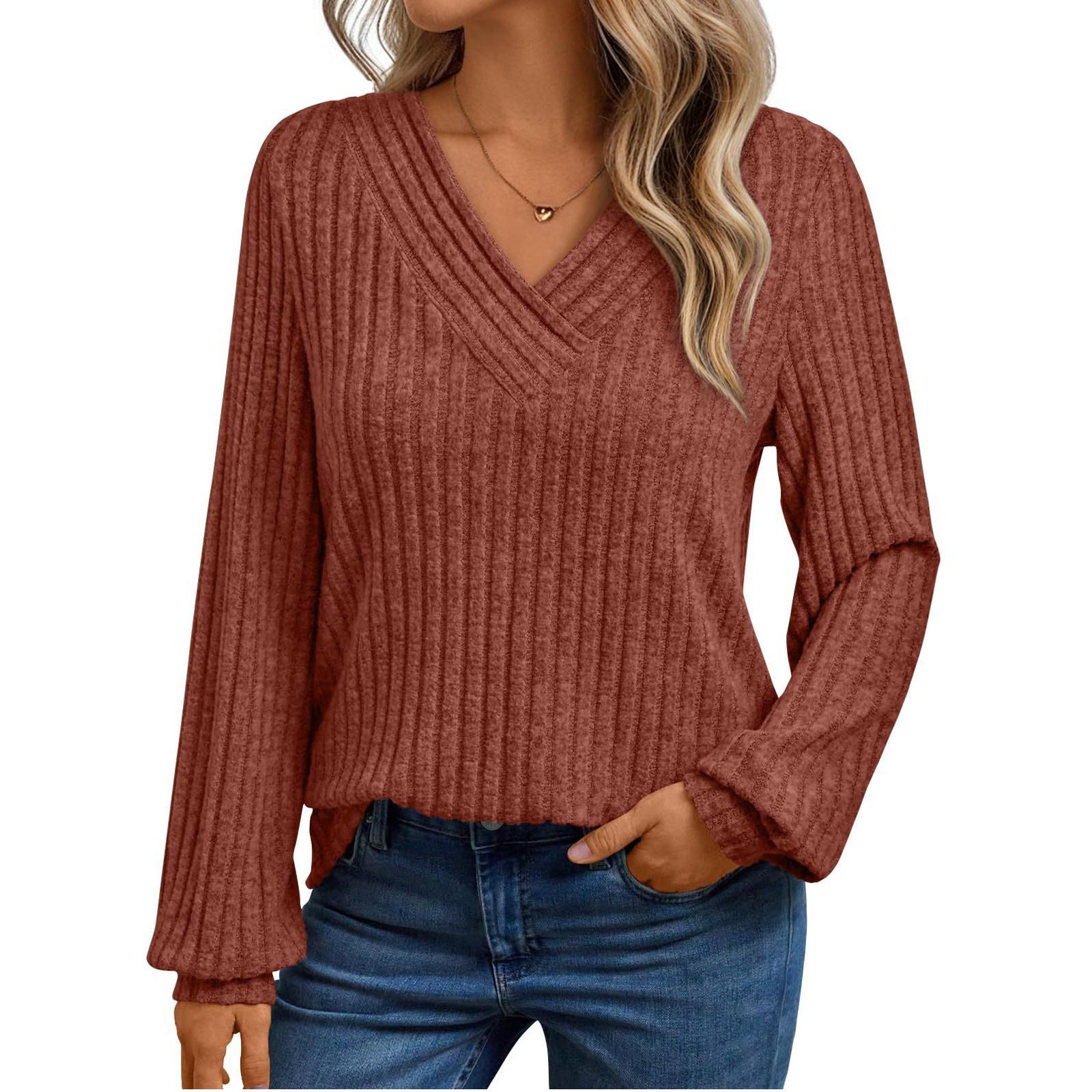 Women s Casual Fashion Long Sleeve Shirt Oversized Color Tops L