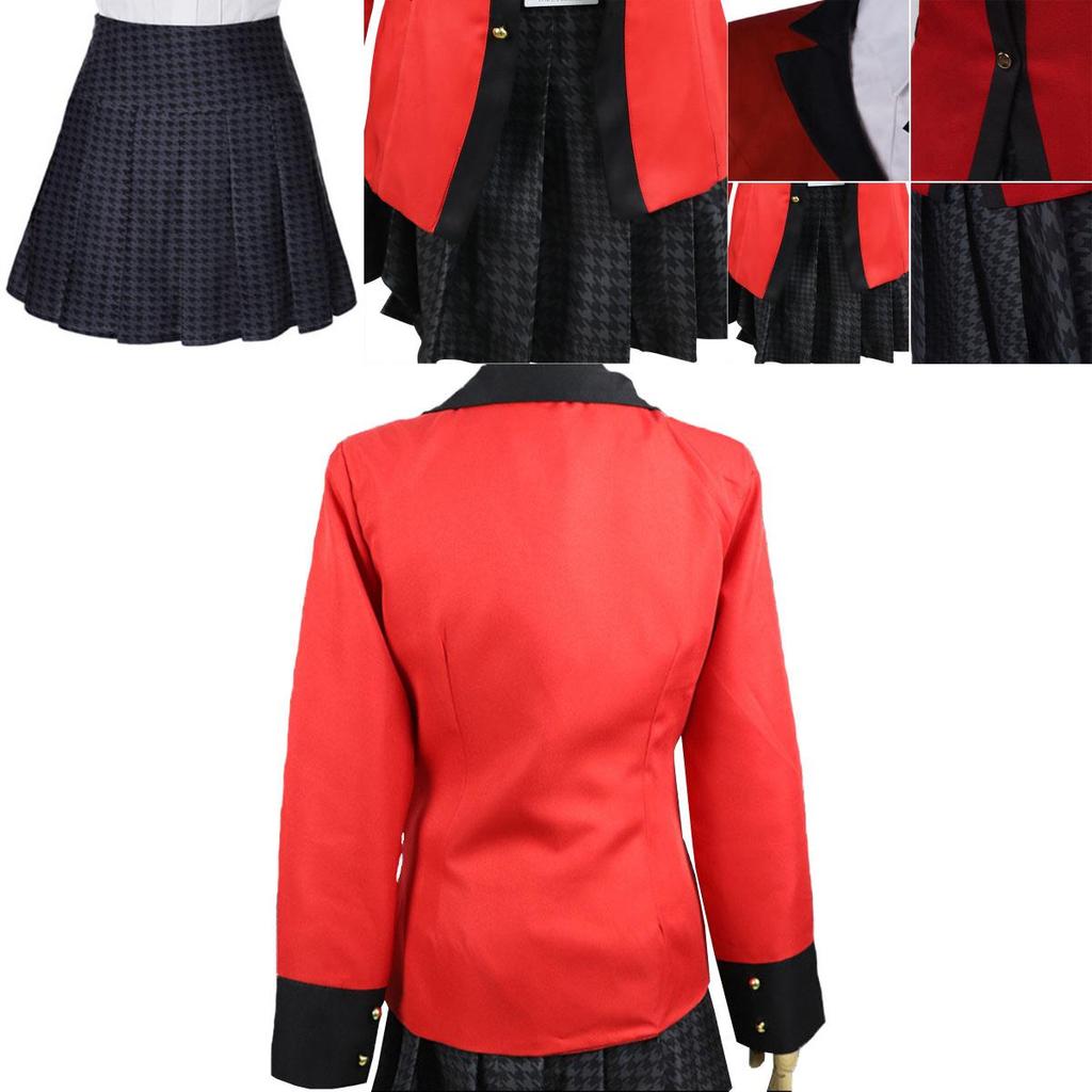 Elegant Kakegurui Jabami Yumeko School Uniform Costume Perfect For Fancy Dress Events