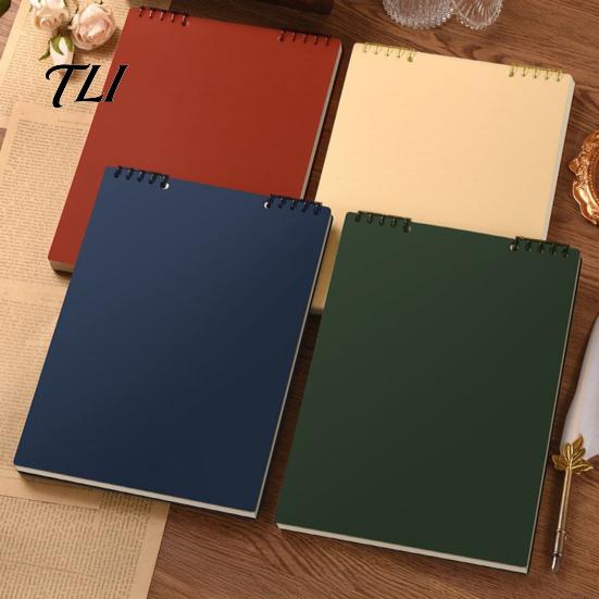 Classroom Note Taking Book Top Bound Spiral Notebook, Premium Anti-bleed Paper Diary Book, Anti Bleed Portable A5 Notepad for Office School