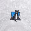 Funny Cow Cat Enamel Pin Blue Screen System Crash Laptop Computer Animal Brooch Lapel Badge Jewelry Gift for Friends Programmer