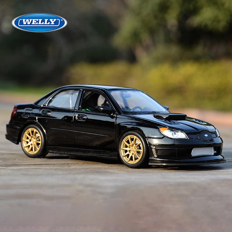 WELLY 1/24 Lmpreza Performance APR Subaru Alloy Miniature Scale Car Model Diecast Metal Collection Childrens Toy Vehicles Gifts