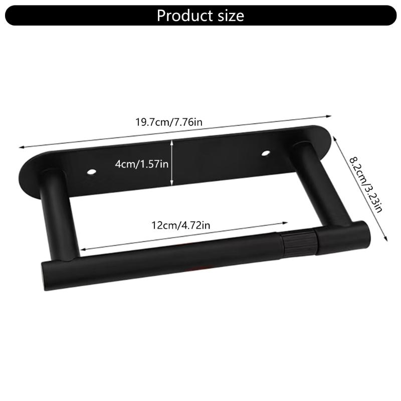 Wall Mounted Tissue Roll Holder Bathroom Tissue Rack Stainless Steel Toilet Paper Roll Holder Easy Installation