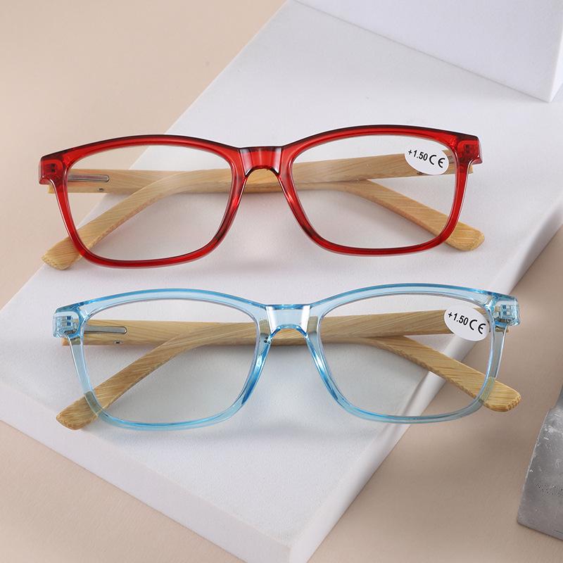 Bamboo Feet Stylish Unisex HD Anti-Radiation Full Frame Spring-Leg Reading Glasses