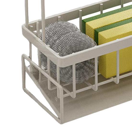 Kitchen Sink Caddy Sponge Holder Large Capacity Rustproof Self-draining Multipurpose Soap Dish Holder Drying Rack