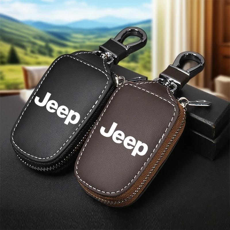Shockproof Car Key Fob Case Cover Holder Storage Pouch for Jeep Compass Renegade Avenger Patriot Cherokee Liberty