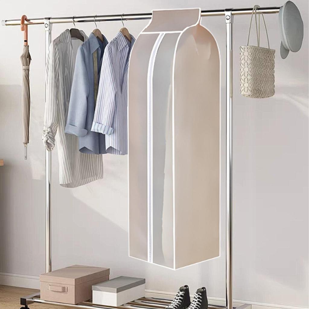 Garment Dust Bags 3D Zippered Clothing Dust Cover Transparent Wardrobe Storage Bag For Gown Suit Clothes Dress Jacket Organizer
