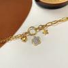 Titanium Steel Heart Star Flower Link Chain Bracelet Women Elegant Luxury Fashion Jewelry