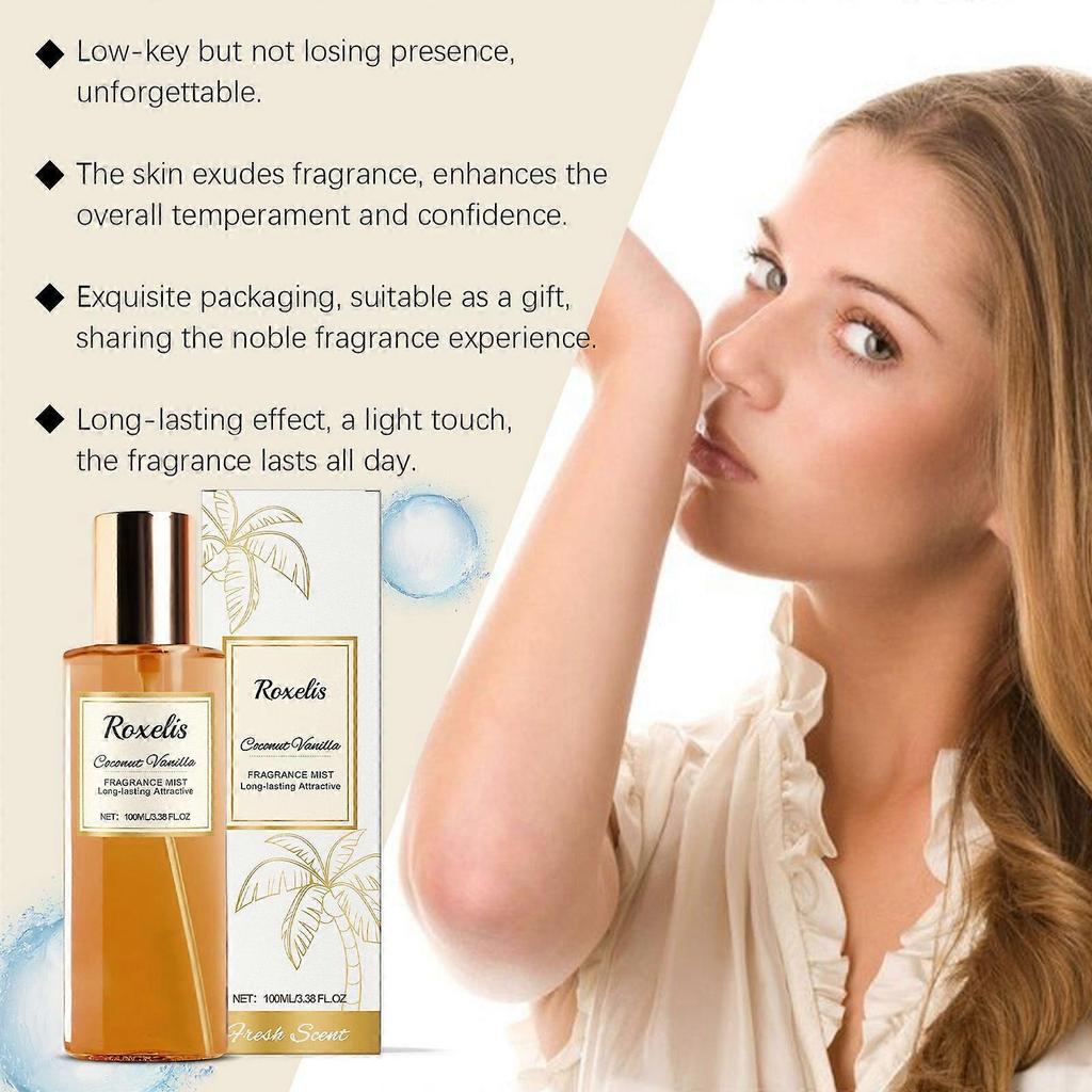 Roxelis Kokos Vanille Romantischer Körperduft Frisch Elegant Natürlicher Duft Täglich Praktisch Nischen Duft Eau De Toilette