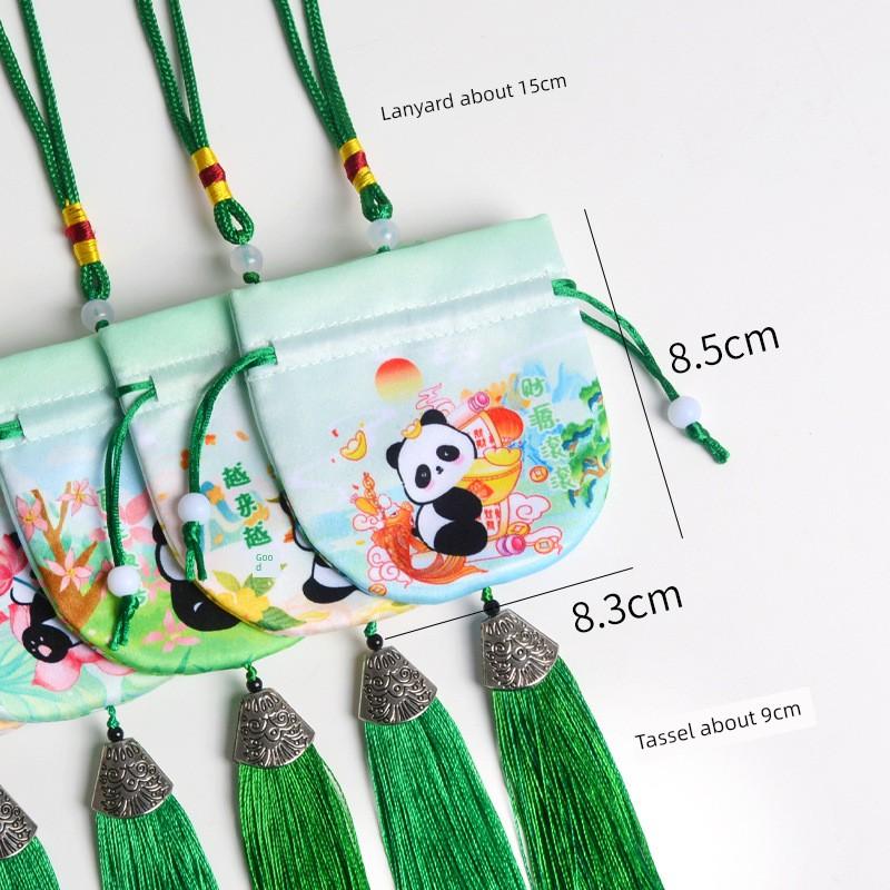 Dragon Boat Festival DIY Handmade Sachet Material Kit New Chinese Style Panda Mugwort Mosquito-Repelling Spice Sachet Finished Hanging Ornament