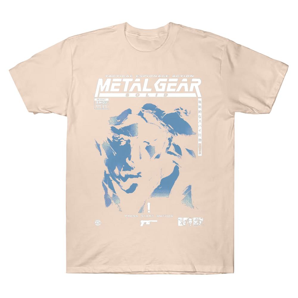 Unisex Metal Gear Solid T-shirt Vintage Short Sleeve Crewneck Cotton Tees Harajuku Comfortable Casual Loose Short Sleeve Clothes