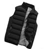 Herren Stehkragen Reißverschluss Weste Jacke - Daunen Baumwolle, Übergröße, 2019.