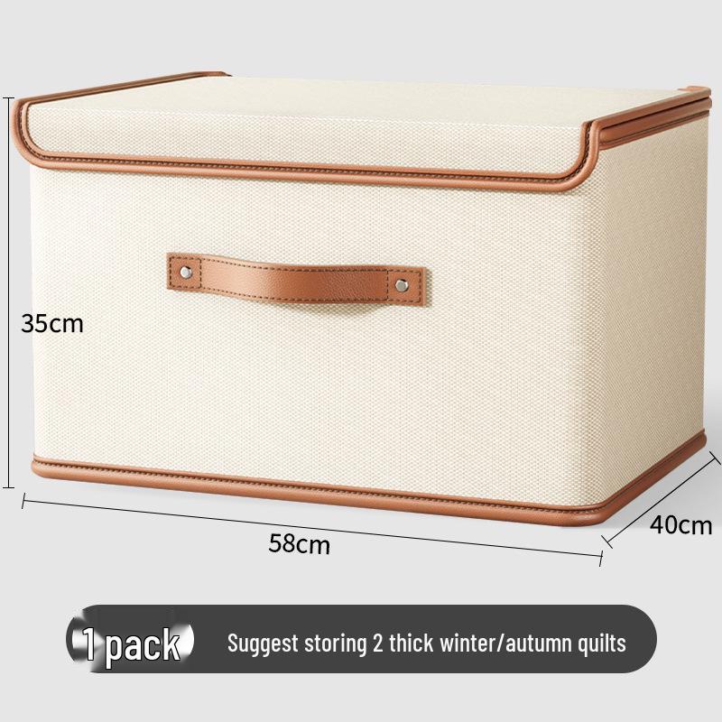 Tianshan Cotton Quilt Storage Box with Rivet Reinforcement and Zipper Closure - Large Capacity Handheld Clothes Organizer