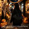 Woven Faux Rattan Black Bat Wall Art Decors for Halloween Party Backdrops, Gothic Layering Hanging Pendants for Seasonal Home Displays