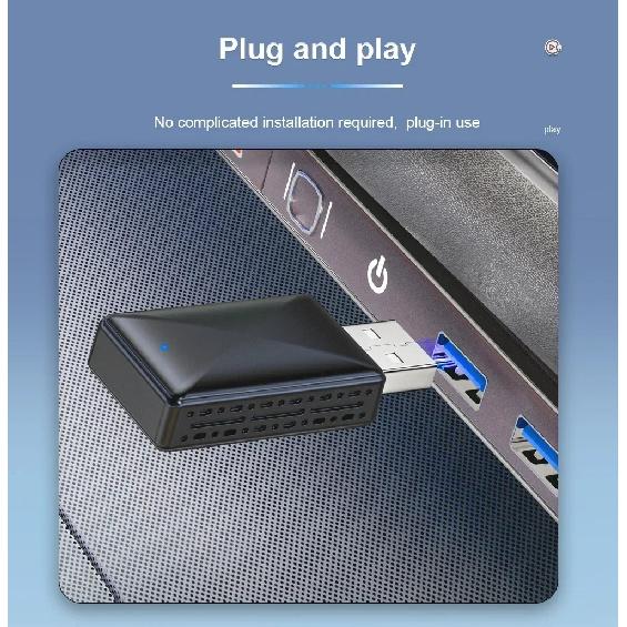 Wired To Wireless Carplay Android Auto 2in1 Wireless Adapter Carplay Wireless Adapter for OEM Car Stereo with USB Plug and Play