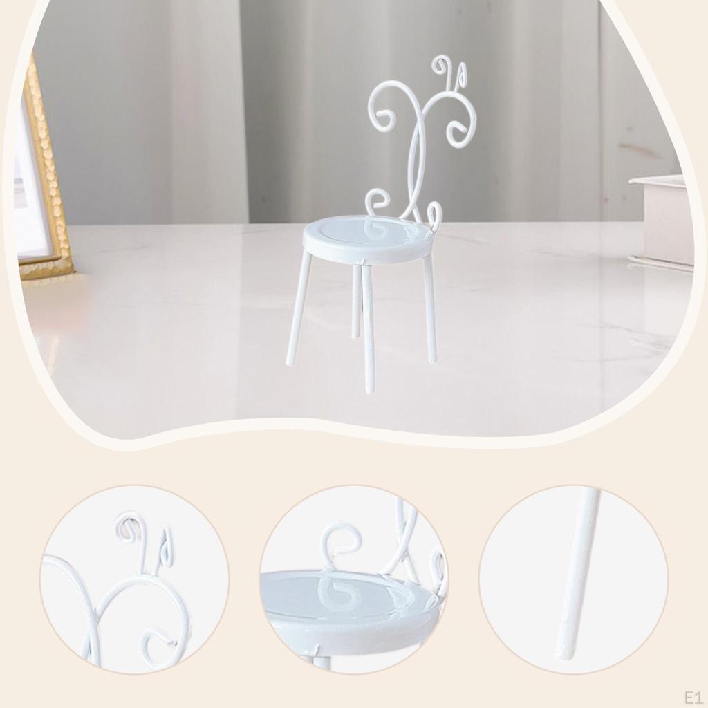 Dollhouse Chair Accessory 1:12 Scale Decoration DIY Ornament Furniture Miniature