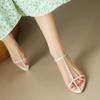 Fashion Women's Fashionable Sandals Thin High Heels Summer Line of Day Pointing Open Toe Ankle Strap Women's Shoes Casual Ladies Sandals
