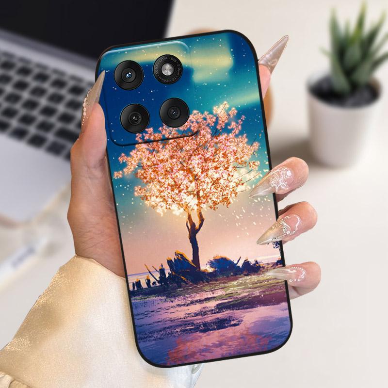 For Motorola Edge 70 5G Case Soft Silicone TPU Fashion Animal Flower Phone Cover For Motorola Moto X70 Air 5G Protective Shell