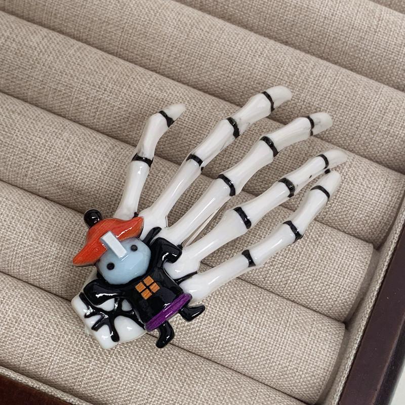 

Креативная заколка для волос в виде кости руки на Хэллоуин, забавная заколка для головы, аксессуары для волос для платья, реквизит