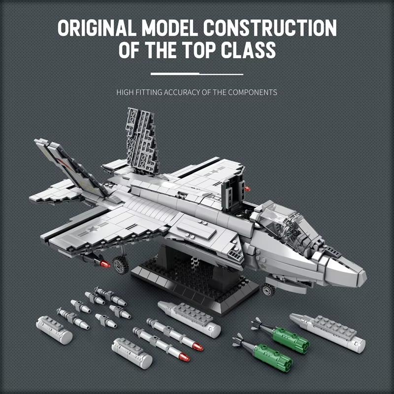 High-Quality Aircraft High-Quality Series High-Quality F35 High-Quality Fighter High-Quality Building High-Quality Blocks Construction Set