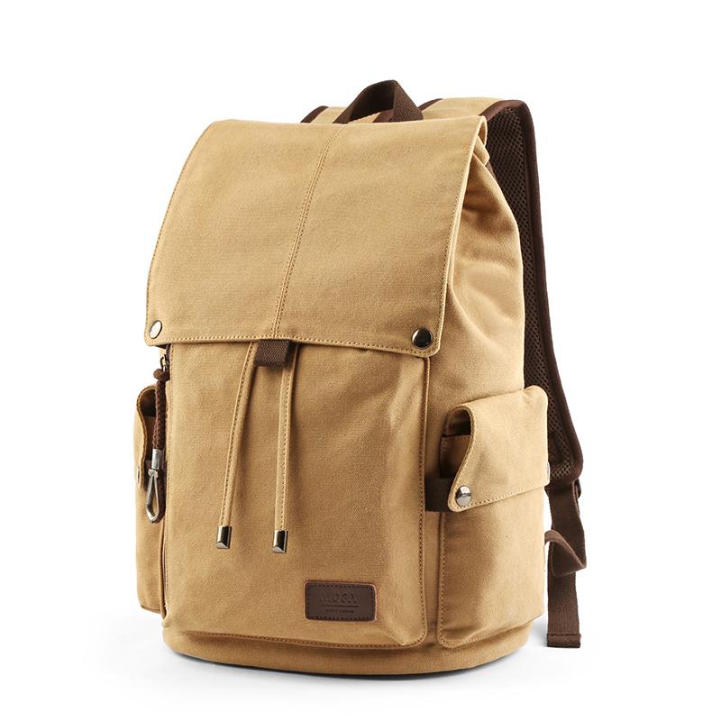 New Canvas Men's Trendy Backpack with Large Capacity for Middle School Students, Casual Travel Backpack