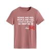 Roses Are Red Women's Loose Round Neck T-Shirt - Short Sleeve, Simple Design, 2021