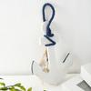 Nautical Wooden Ornament with Rope Beach Ocean Theme Wall Art Rustic Coastal Door Hanging Ornament for Bedroom Living Room Decor
