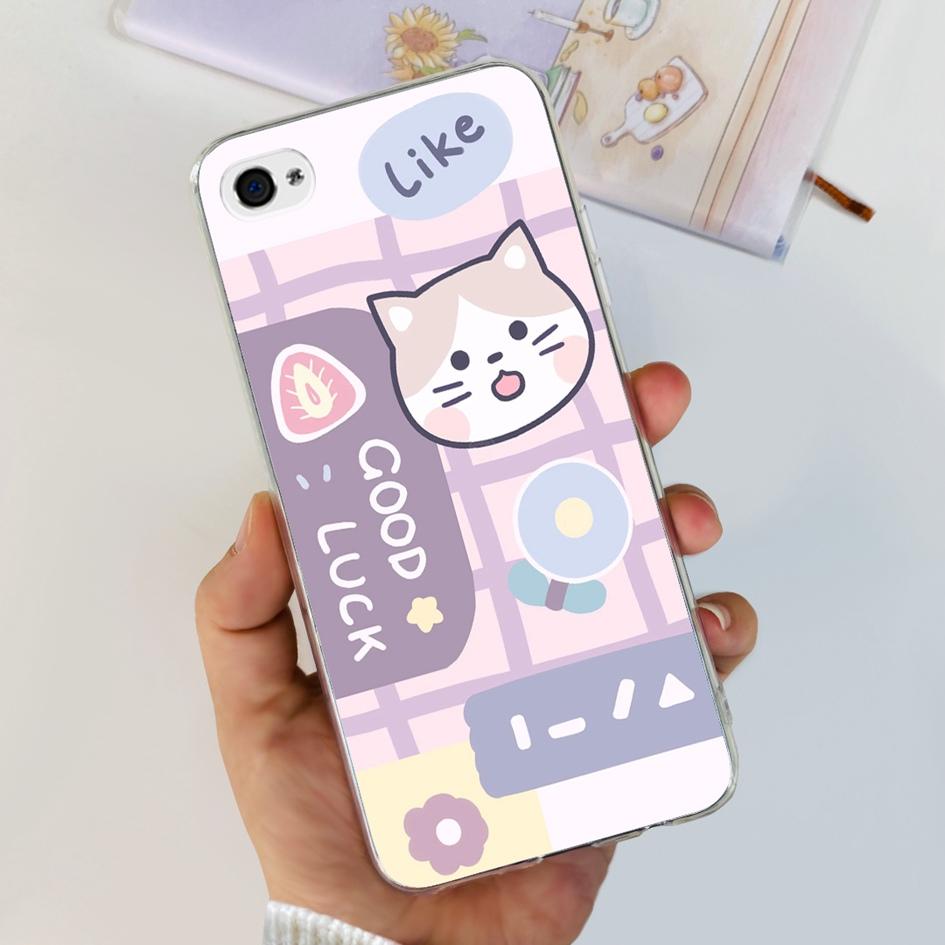 For iPhone 4 Case 3.5" Cute Cartoon Leopard Transparent Silicone Soft Cover For iPhone 4s iPhone4 Funda iPhone4s Shockproof Capa