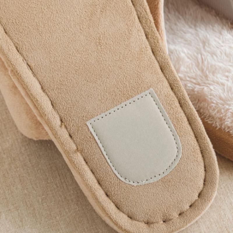 Daiso Embroidered Point Fur Living Room Shoes 230 250 Mm Brown