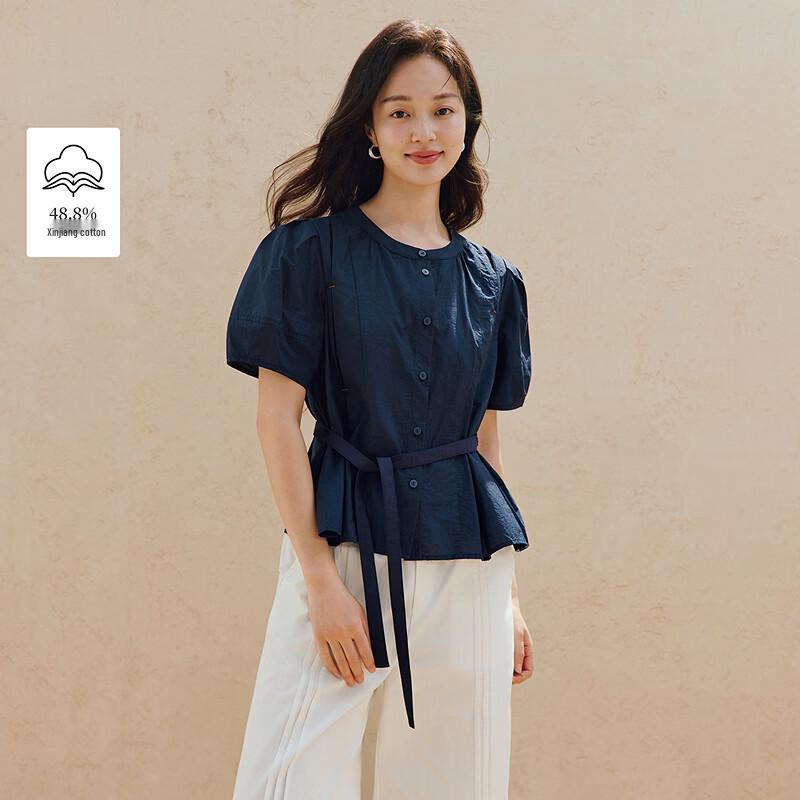 Женская блузка Inman в французском стиле, А-силуэта, с коротким рукавом S