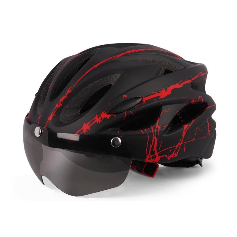 Unisex Mountain Road Bike Helm mit Schutzbrille für Outdoor-Sportarten