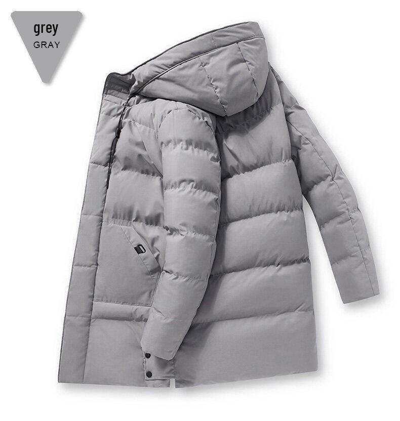 Plus Size Men's Mid-Length Thickened Winter Cotton Jacket