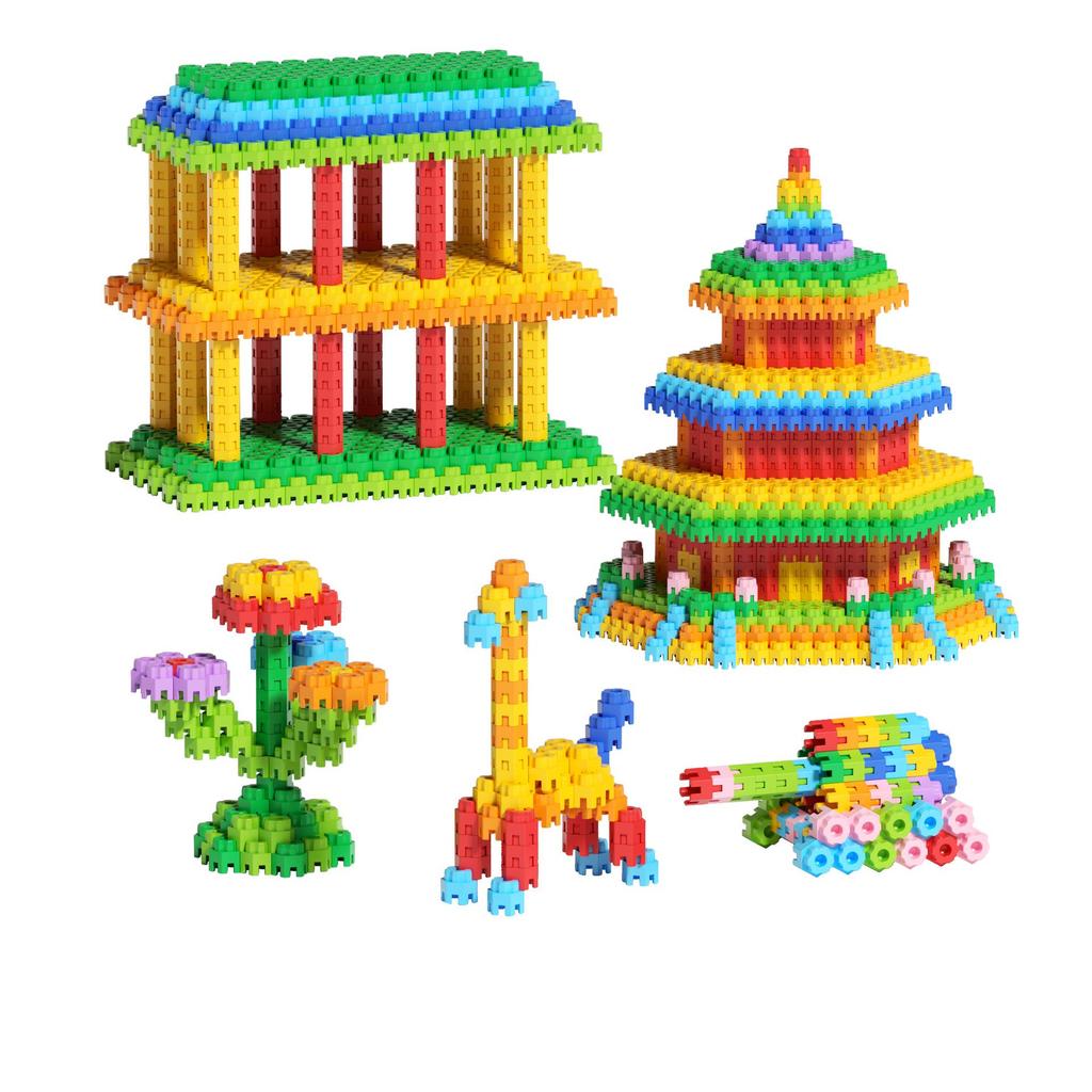 Hexagonal Building Blocks: DIY Educational Toy with Storage Box for 3D Architecture Assembly