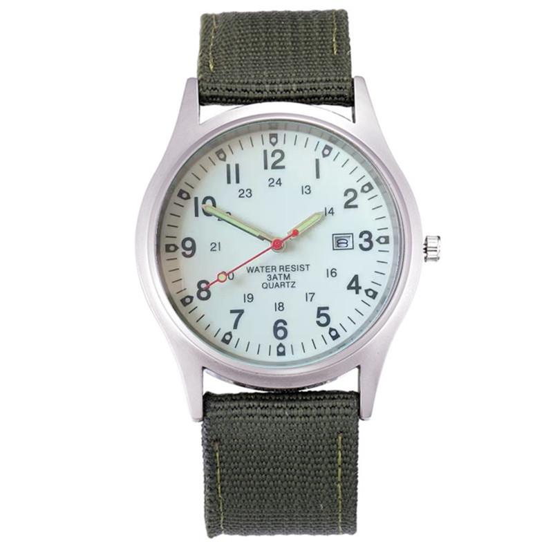 Men's Casual Nylon Band Quartz Sports Watch with Date Function