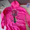 2025 Autumn/Winter Women's Floral Embroidered Oversized Hoodie with Drop Shoulder Sleeves - European Size