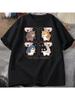 The Cute Animal Tshirt For Unisex Wounisex Cotton Short Sleeve Printed Cartoon Animals T-Shirt Round Neck T Shirt Unisex Streetwear