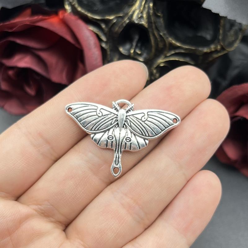 4Pcs 27*40mm Antique Silver Color Death Moth Charms Pendant Designer Charms Fit Jewelry Making DIY Jewelry Findings