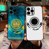 For Apple iPhone 17 16 15 11 Pro XS Max XR 6 7 8 Plus + SE 2020 5 16E Phone Cover Case Kazakhstan Flag