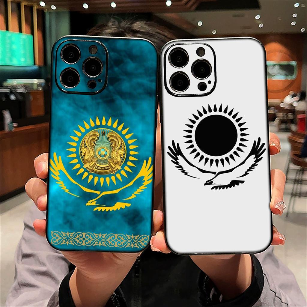 For Apple iPhone 17 16 15 11 Pro XS Max XR 6 7 8 Plus + SE 2020 5 16E Phone Cover Case Kazakhstan Flag