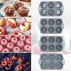 Reusable Baking Tray 6 Hole Muffin Cake Mould New Silicone Donut Mold  Ice Cube Making