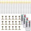 Pack of 6 Remote Control LED Candle Light Battery Operated Flameless Flickering Electronic Wedding Party Candles Table Decor
