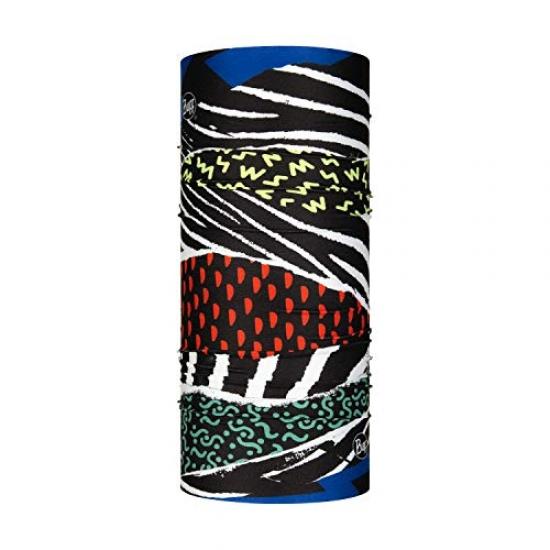 Matériau Recyclé Respirant Buff Tour De Cou CoolNet® Kids | Protection UV UPF 50 | Taille Unique | Noir Blockade | Activités Plein Air Scaldacollo Moto