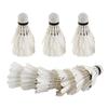 White Elastic Game Fitness Outdoor Sports Goose Feather Shuttlecock Badminton Balls 12 Pcs