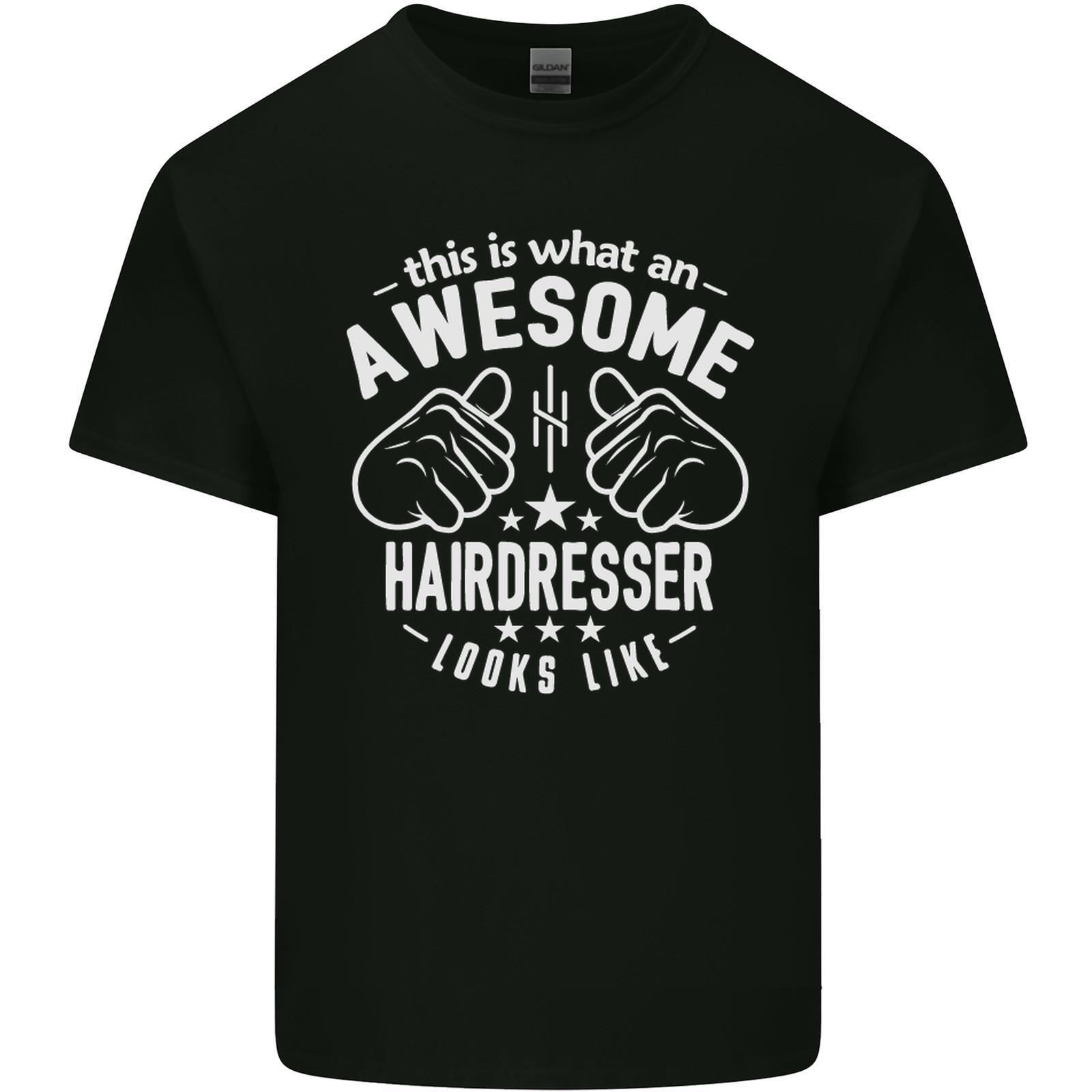 An Awesome Hairdresser Looks Like Mens Light Cotton T-Shirt Mens Womens Tees Top S