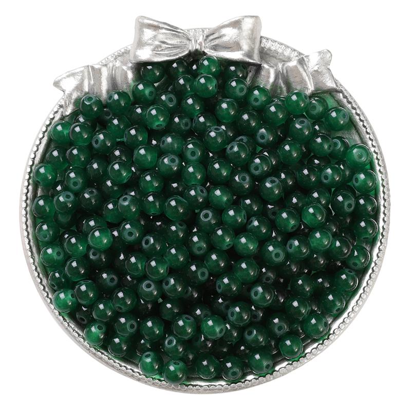 

50-135 шт. хрустальные стеклянные бусины желе сплошного цвета имитация нефрита камень свободные разделительные бусины для изготовления ювелирных изделий 6mm 135Pcs глубокий/зелёный