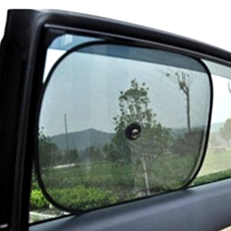 

Летняя сетка-шторка от солнца на боковое окно автомобиля, черная 44x36 (Пара)