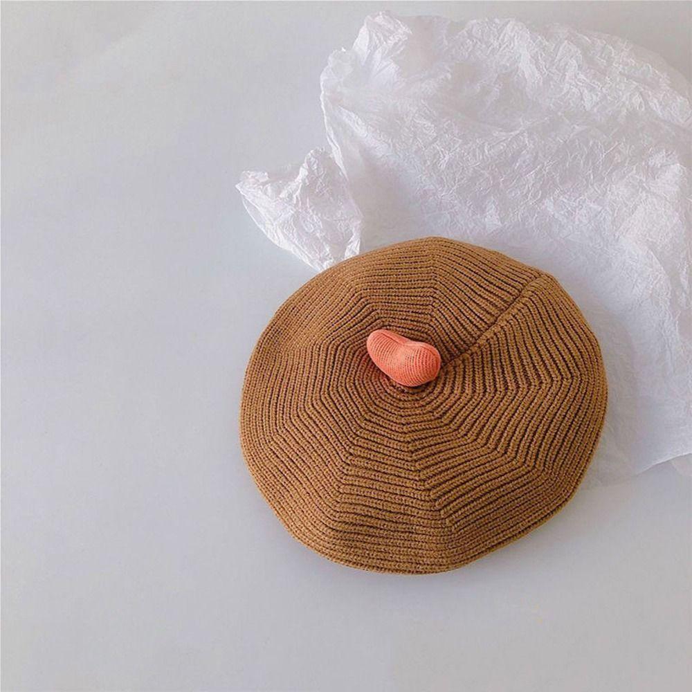 Solid Color Windproof Newborn Cotton Toddler Painter Hat Pumpkin Cap Infant Beanie Hat Baby Hat