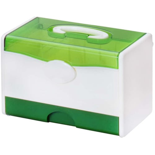 Nishiki Kasei First Aid Kit, Made in Japan, DX, Green (30.5 x 19 x 19.3 cm)