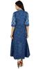 Bimba Womens Kurta Designer Kurti Mandarin Collar Block Print Chic Fashion