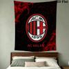 AC Milan Wall Tapestry Aesthetic Wall Hanging Printed Fabric Blanket Decorative Tapestries for Bedroom Living Room Home Decor